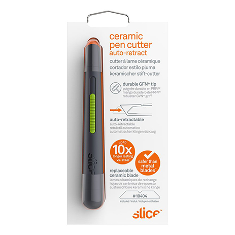 Slice 10474 Adjustable Slim Pen Cutter | Portable, Retractable Safety Knife  with Finger-Friendly Ceramic Blades